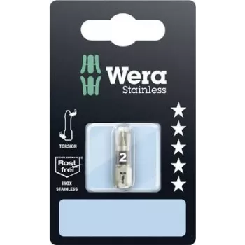Ponta Phillips Wera PZ 2 3855/1 TS SB SiS aço inoxidável D 6.3 1 unid. (05073614001)