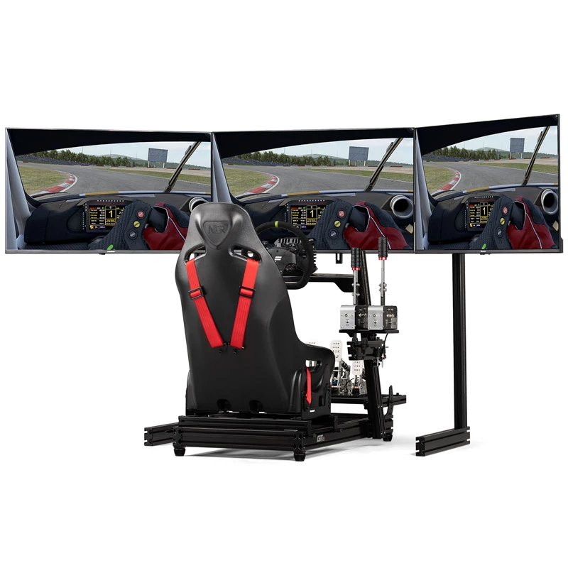 Next Level Racing Elite suporte independente para três monitores, 21–43 polegadas, preto
