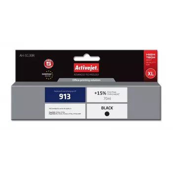 Tinteiro Activejet AH-913BR (substituto para HP 913 L0R095AE; Premium; 70 ml; preto)