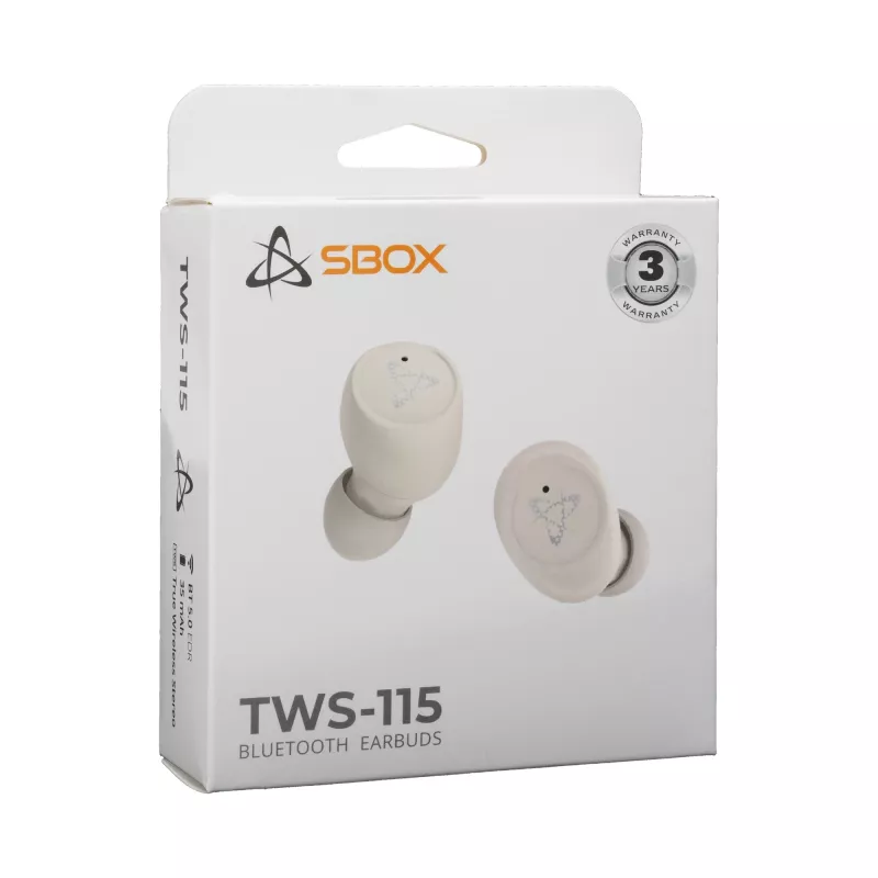 Auscultadores SBOX EB-TWS115 bege