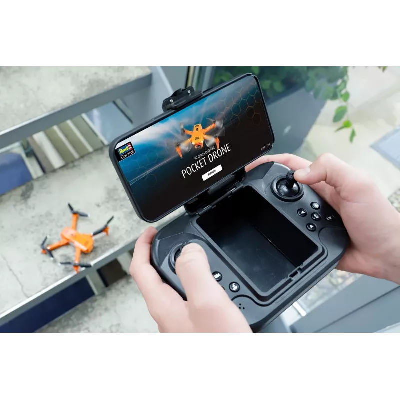 Quadricóptero RC REVELL Pocket Drone 23810 — 2,4 GHz, controlo remoto de 4 canais