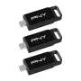 PNY Elite 128 GB USB-C 3.2 Gen 1 pen USB, pack de 3 (Retail)