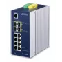 PLANET IGS-12040MT - Switch - gerido - 8 x 10/100/1000 + 4 x Gigabit SFP - montagem em calha DIN, montagem na parede - AC 24 V / DC 12 -72 V (IGS-12040MT)
