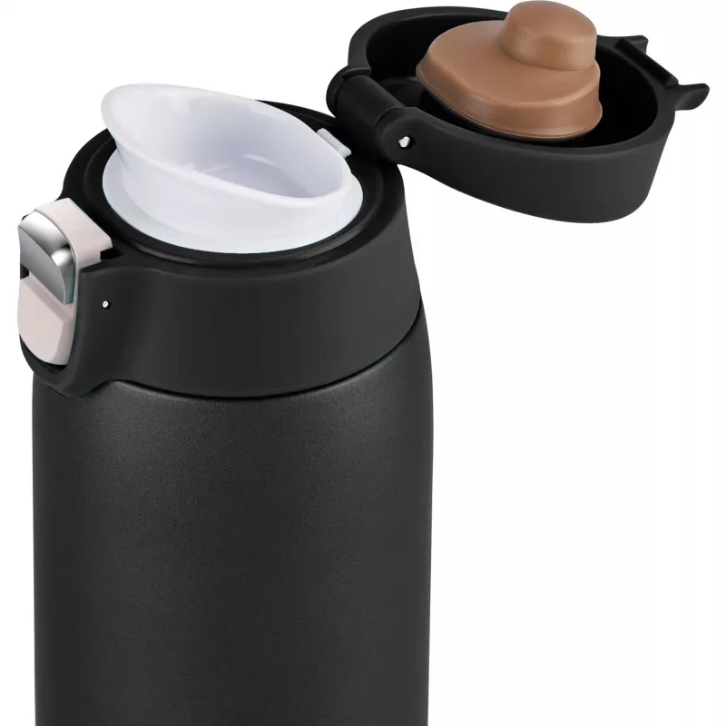 Caneca de viagem EMSA N2151700 0,4 L, preto mate, fecho flip