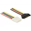 Cabo de alimentação interno DeLOCK 60136 0,2 m SATA 15 pinos para Molex 4 pinos