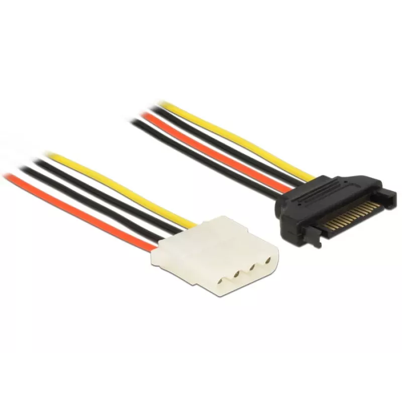 Cabo de alimentação interno DeLOCK 60136 0,2 m SATA 15 pinos para Molex 4 pinos