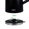 Chaleira elétrica IDEAL 1,7 l, caixa em aço, potência 1500 W, preto