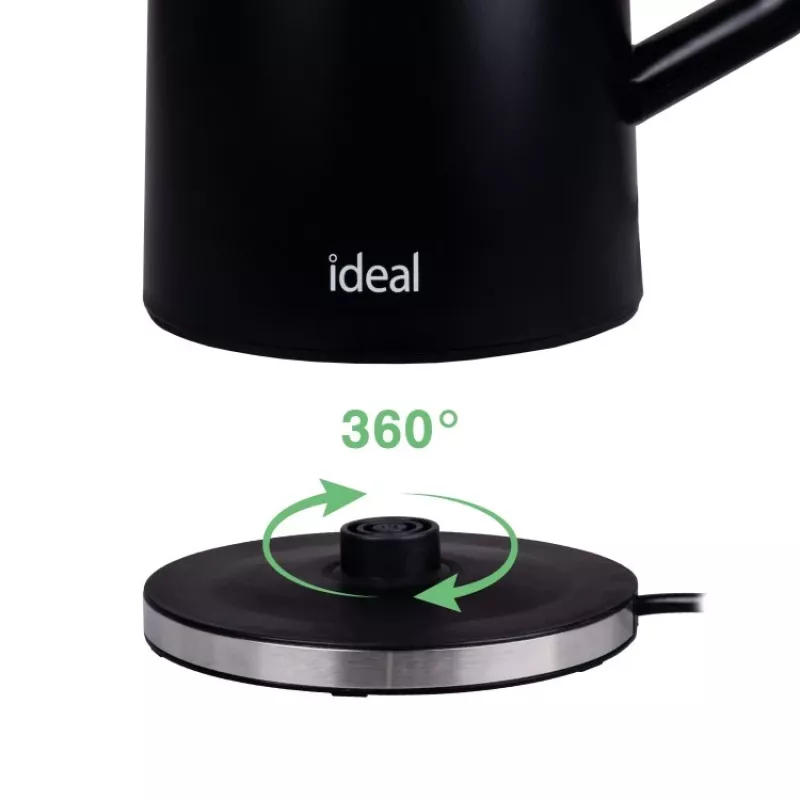 Chaleira elétrica IDEAL 1,7 l, caixa em aço, potência 1500 W, preto