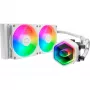 Arrefecedor líquido para CPU Cooler Master MasterLiquid 240 Core II Branco — 240 mm, 2 ventoinhas de 120 mm (650–1750 RPM), rolamento de esferas