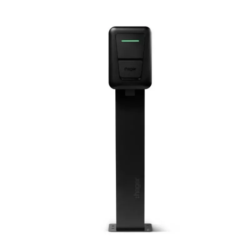 Posto de carregamento de VE de parede Hager witty one 11 kW de 3 fases com ficha Tipo 2, RFID, Bluetooth, cabo de 4,5 m, IP55, IK10