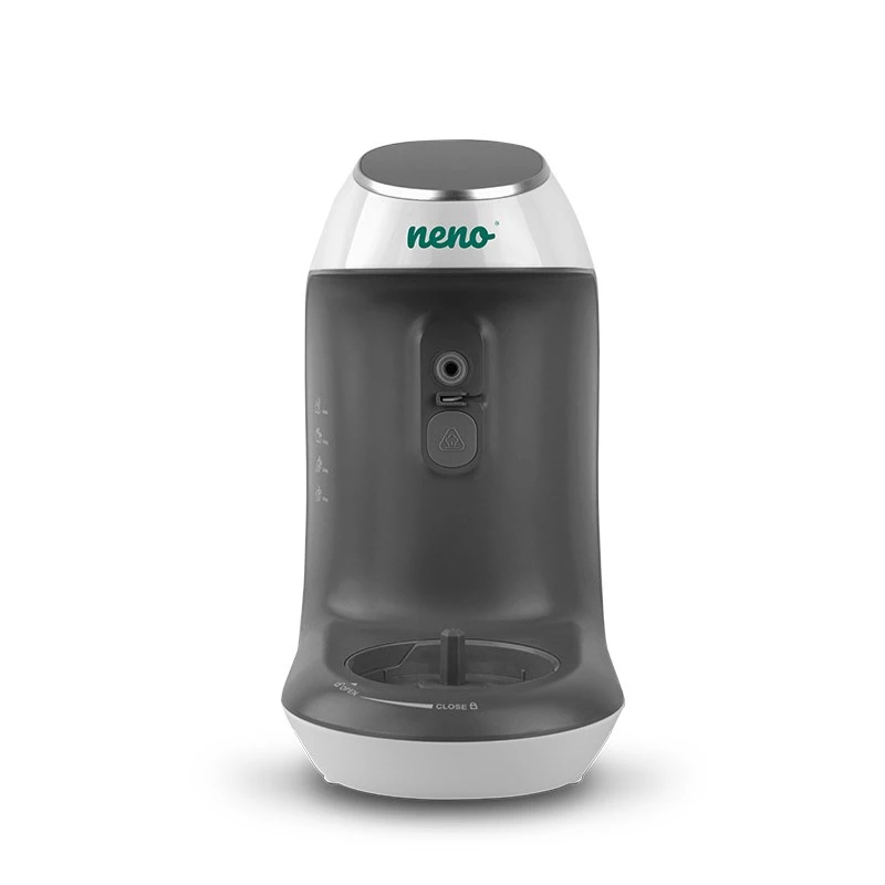 Robot de cozinha para bebé neno Cibo 300 W, tigela de 0,3 L, cozer a vapor e triturar, aquecer, cinzento/branco