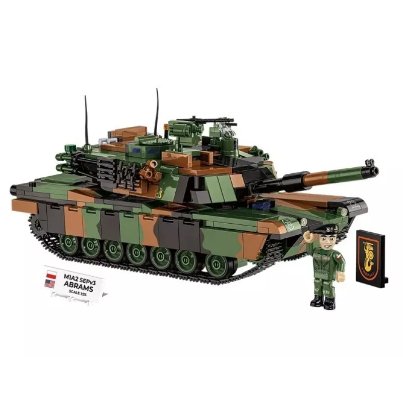 Conjunto de construção Cobi M1A2 SEPV3 Abrams modelo com 1.065 blocos