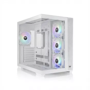 Caixa de computador THERMALTAKE Midi S380 TG ARGB Snow White — vidro temperado, iluminação ARGB