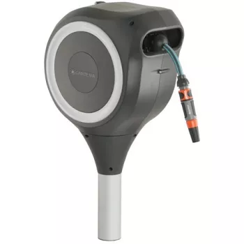 Suporte de chão com tambor Gardena RollUp Automatic preto cinzento