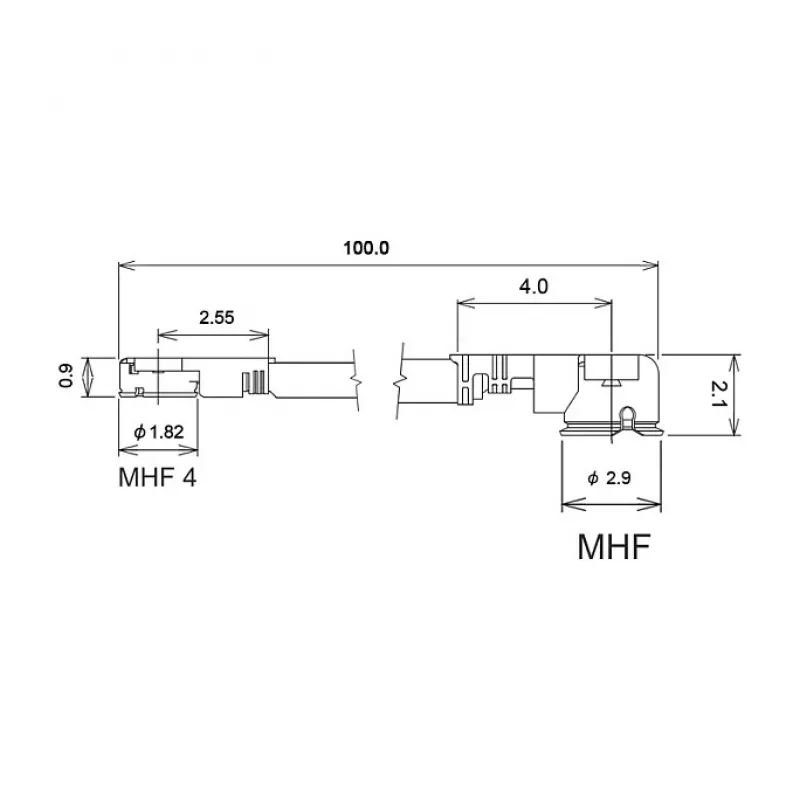 Delock 89647 cabo de antena, MHF para MHF 4, 10 cm, preto