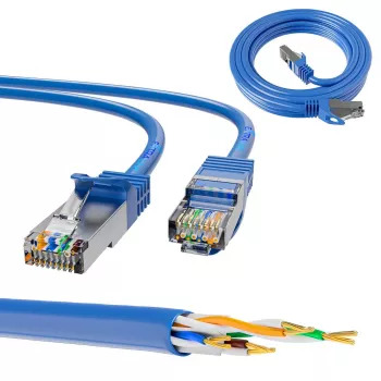 Cabo de patch de rede Extralink Cat.6A RJ-45 Cat6a 1 m azul