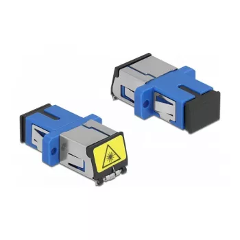Acoplador de fibra ótica DeLOCK 86888 SC simplex fêmea para SC simplex fêmea azul