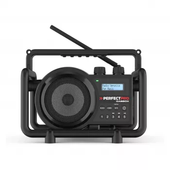 Rádio de obra Perfectpro DABBOX DAB+ FM AUX Bluetooth resistente a impactos