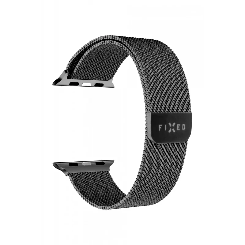Pulseira de malha de substituição para Apple Watch da FIXED — compatível com 42/44/45/46/49 mm (preto)