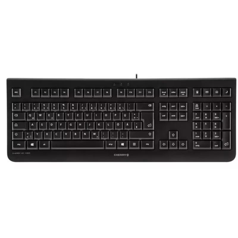 Teclado CHERRY KC 1000 Home USB layout suíço preto