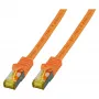 Cabo de patch RJ45 Cat.6A S/FTP LSZH Cat.7 cabo bruto laranja