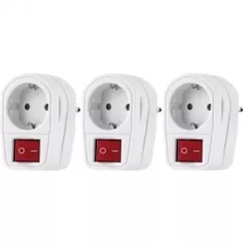 Conjunto de tomadas Renkforce comutável 3 peças 2 polos branco