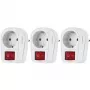 Conjunto de tomadas Renkforce comutável 3 peças 2 polos branco