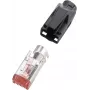 renkforce ficha RJ45 TM21 CAT 6, ficha blindada, reta Pol: 8P8C H9561.4-10 preto H9561.4-10 10 unid. (H9561.4-10)