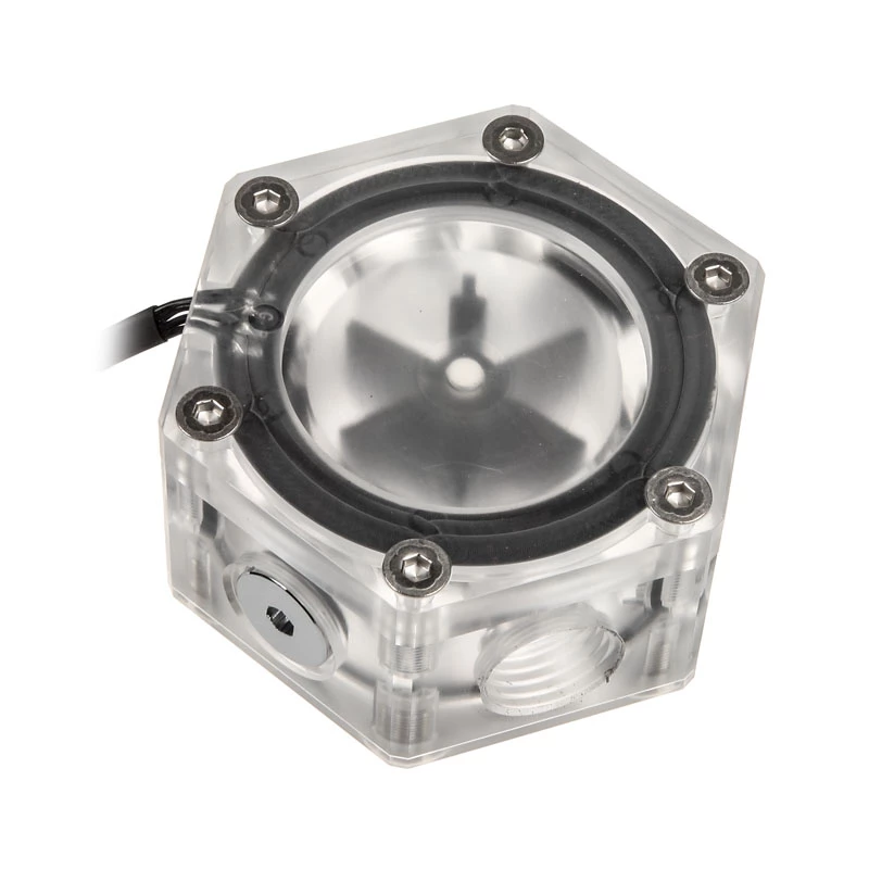 Indicador de fluxo BitsPower Hexagon Flow Indicator-RGB BP-HFI-RGB — Iluminação RGB, design hexagonal