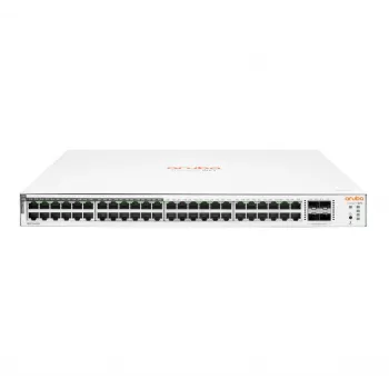 Comutador gerido HPE Aruba Networking Aruba Instant On 1830 48G 24p Classe4 PoE 4SFP 370W L2 Gigabit Ethernet (10/100/1000) Power over Ethernet (PoE) 1U