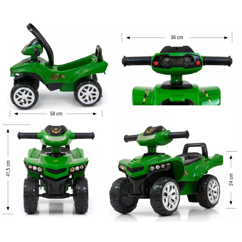 Veículo deslizante milly mally Ride-on Monster Military modelo 27515 para crianças pequenas