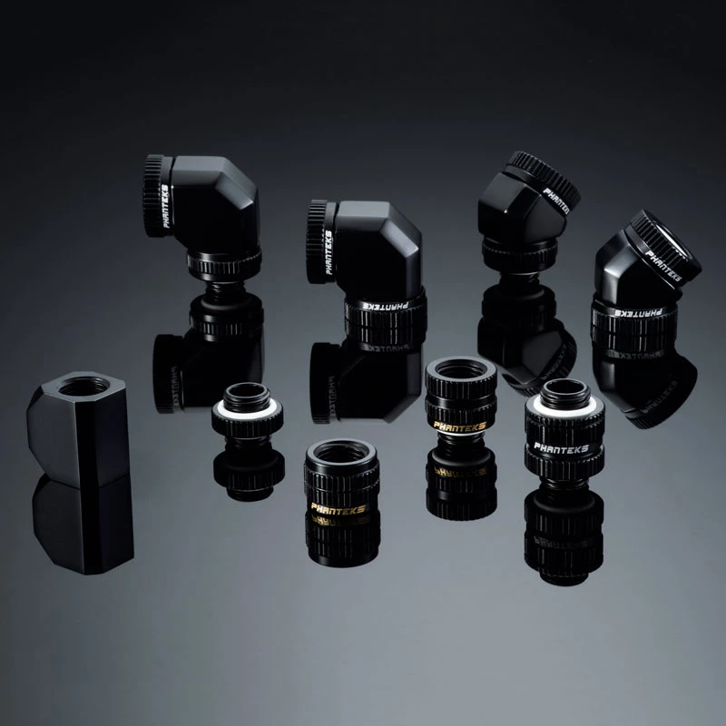 Adaptador para sistemas de refrigeração líquida PHANTEKS PH-RA_BK_MF – preto acetinado, compatível com componentes Phanteks Glacier