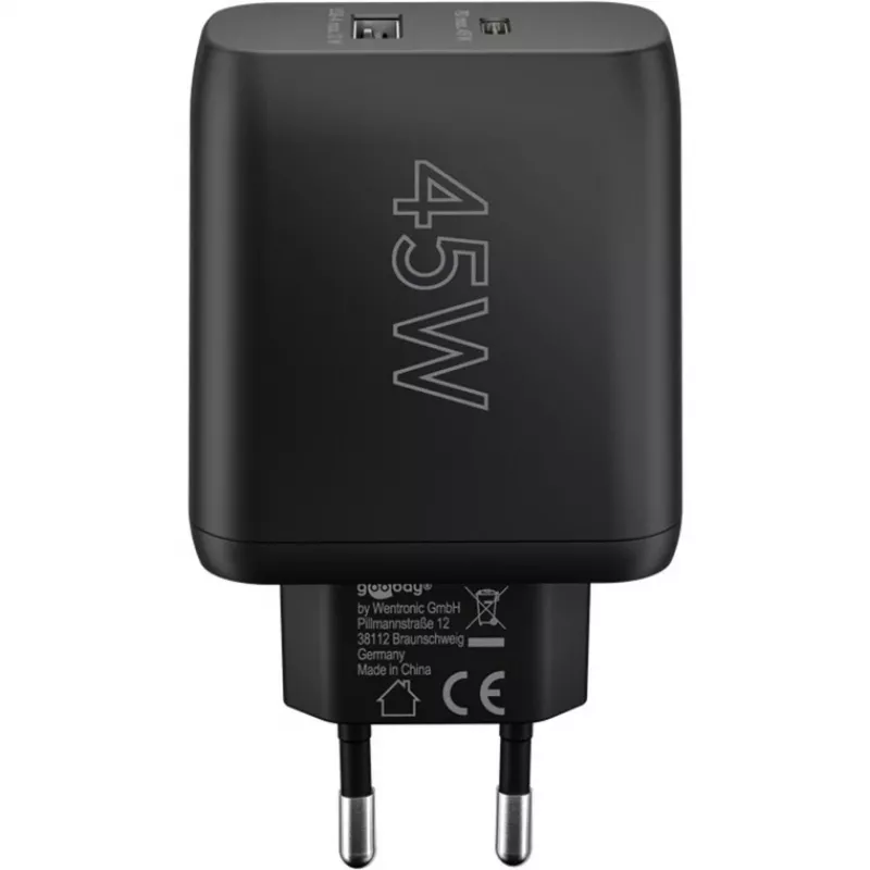 Carregador para dispositivos móveis Goobay 65411 Auscultadores - Smartphone - Tablet preto AC Carregamento rápido Interior (65411)