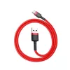 Cabo USB 2.0 A para USB-C Baseus CATKLF-B09 1m QC3.0 trançado em nylon vermelho, carregamento rápido e sincronização de dados