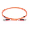 Cabo patch de fibra ótica DIGITUS LC/LC 50/125 µm 3 m multimodo duplex isento de halogéneos até 1 Gbit com relatório de medição laranja OM2 (DK-2533-03)