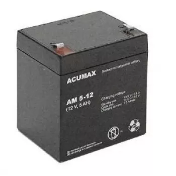 Bateria EMU AM 5-12 T2 VRLA AGM 12 V 5 Ah, sem manutenção, resistente a vibrações