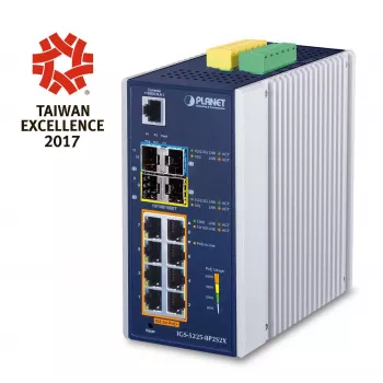 Switch Gigabit Ethernet gerido Layer-3 PLANET IGS-5225-8P2S2X
