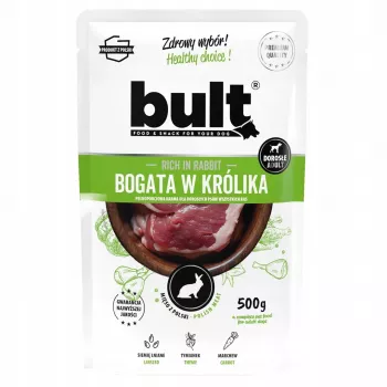 BULT Saco de carne rica em coelho comida húmida para cães 500 g