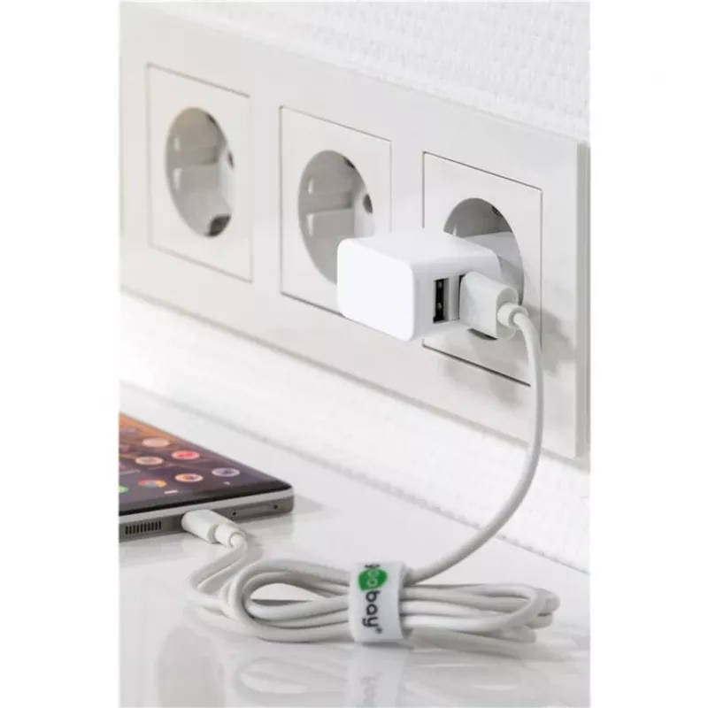 Goobay 44985 Cabo para Telemóvel Branco