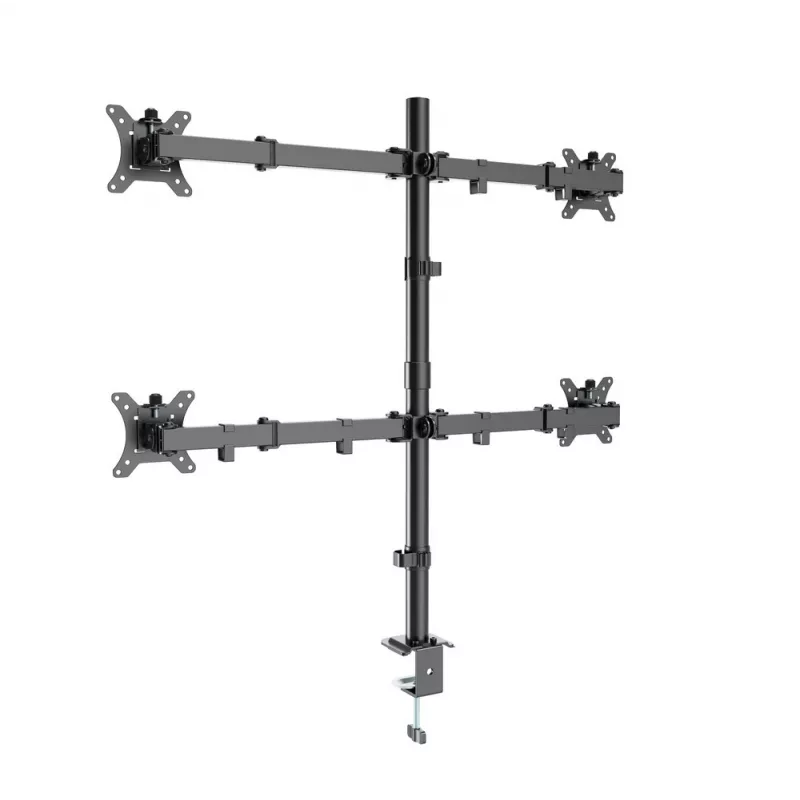 Suporte para monitor Gembird MA-D4-01, fixação à secretária para até 4 ecrãs, 32 polegadas (81,3 cm), 40 kg, VESA 75x75–100x100, preto