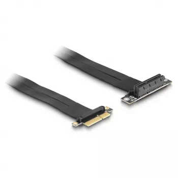 Placa riser DeLOCK PCI Express x4 conector macho para slot x4 90° angular com cabo 60 cm
