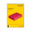 Caixa de proteção DeLOCK 18374 para HDD de 3,5 polegadas vermelha