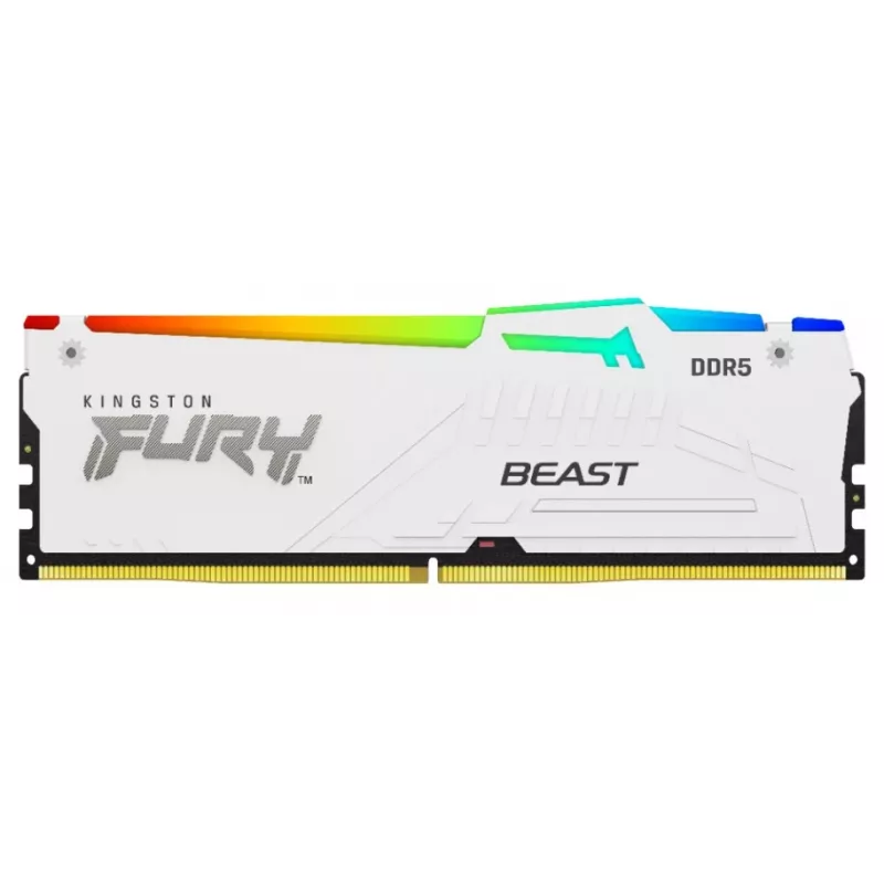 Kingston FURY Beast RGB KF552C40BWAK2-16 DDR5-5200 16GB (2x8GB) kit, CL40, branco