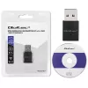 Adaptador Wi-Fi Mini USB sem fios compacto QOLTEC 57007 – Single-Band 2,4 GHz, até 150 Mbit/s, antena interna