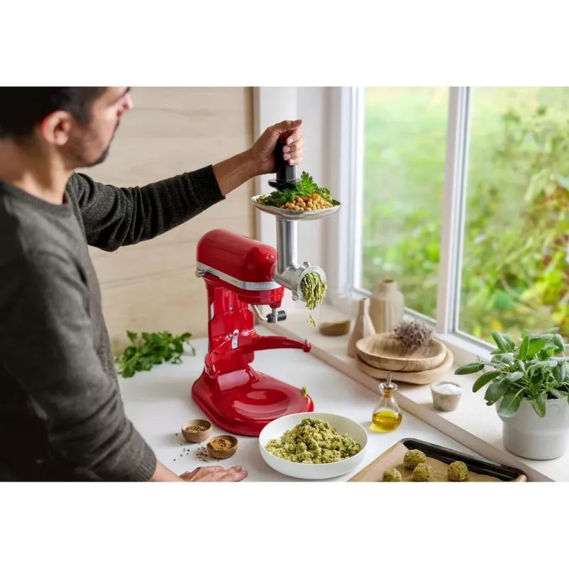 KitchenAid 5KSM60SPXEER Robot de cozinha 375 W Cinzento, Vermelho, Aço inoxidável