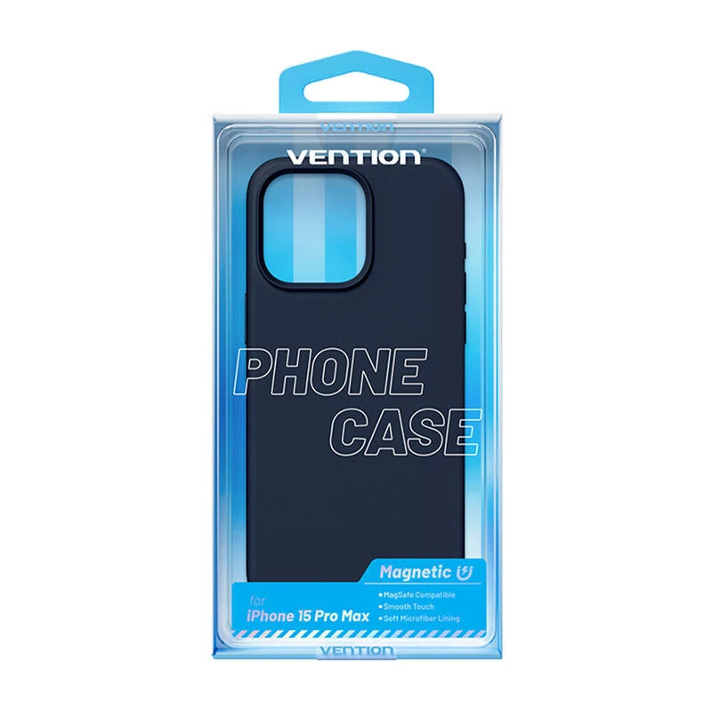 Capa protetora de silicone Vention KUFL0-40 para iPhone 15 Pro Max, azul