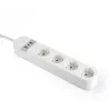 Régua de tomadas inteligente Gembird TSL-PS-S4U-01-W 4 tomadas AC 3880 W Branco