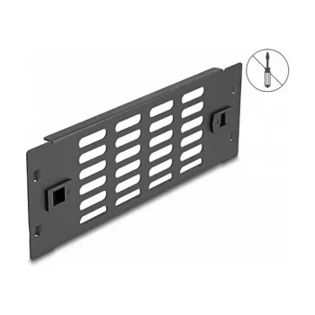 Painel cego ventilado DeLOCK painel para armário de rede 10 polegadas 2U preto