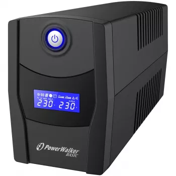 PowerWalker VI 800 STL Line-Interactive 800VA 2AC-Outputs Torre preta Fonte de alimentação ininterrupta (UPS) (10121073)