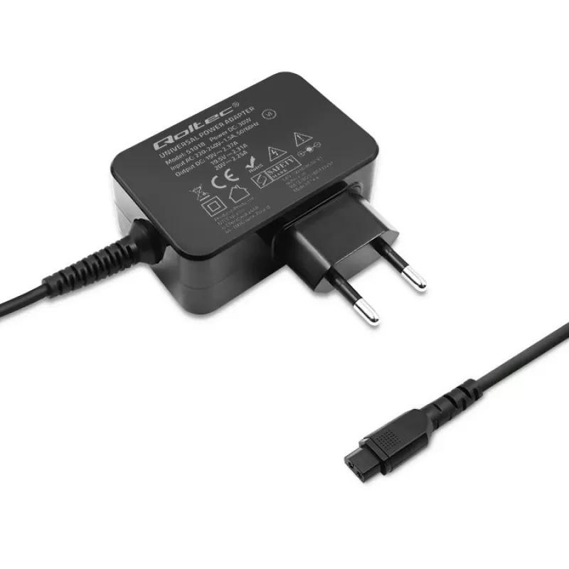 Fonte de alimentação QOLTEC universal 30W com 8 fichas intercambiáveis